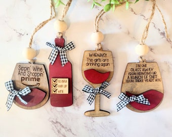 wine ornaments svg. wine bundle svg. wine svg files. wine bundles svg. wine charms svg. wine car charms svg.christmas in july svg. glowforge