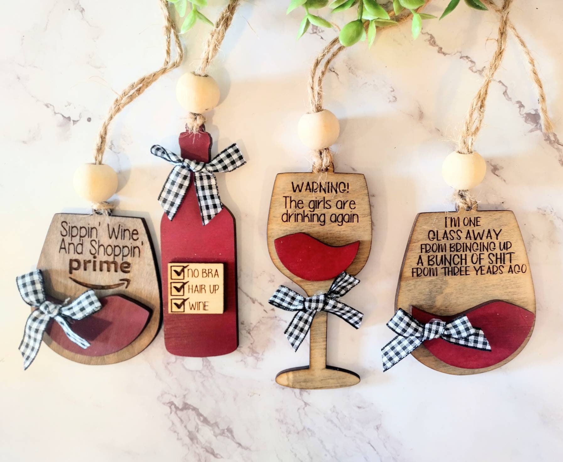 Christmas wine ornament Christmas wine ornament