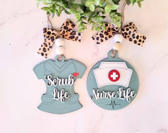 Nurse Car charm svg. nurse life svg. scrub life svg. nurse bag tags svg.nurse ornaments svg. nurse life svg. car charms svg. nurse svg.