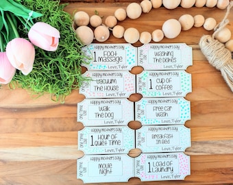 Mothers day svg.  Mothers day laser files. mothers day gifts svg. mothers day ideas svg. mothers day coupon book svg. glowforge svg files