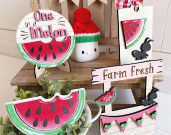 watermelon tier tray svg. summer tier tray svg. summer bundle svg. watermelon bundle svg. tier tray svg, tiered tray svg. laser fies svg.