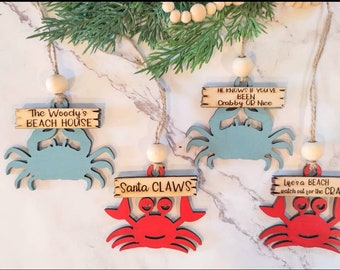 christmas ornaments svg. beach christmas ornaments svg. coastal ornaments svg. christmas ornaments svg. laser file svg. crab ornaments svg