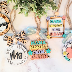 car charm svg. bag tag svg. mama mommy mom bruh svg. laser files svg.glowforge files svg. bruh svg. ornaments svg. car charms svg. files