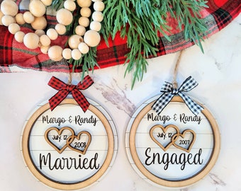 christmas ornament svg. christmas married ornament. christmas engaged ornament svg. laser christmas ornament svg. ornament svg. glowforge