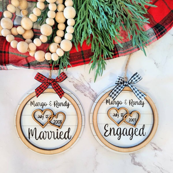 christmas ornament svg. christmas married ornament. christmas engaged ornament svg. laser christmas ornament svg. ornament svg. glowforge