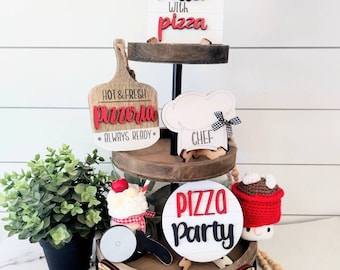 pizza tier tray svg pizza tiered tray svg. pizza party svg. birthday party svg. pizza signs svg. pizza bundle. summer tier tray. laser files