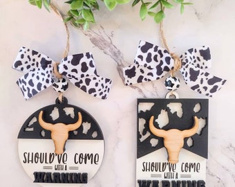 car charms svg. bag tag svg. western car charms svg. with a warning svg. cowboy car charm svg. western bogg bag svg. car charms svg, laser