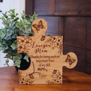 Archivo láser SVG de rompecabezas del Día de la Madre. Archivos del Día de la Madre. Archivos láser Glowforge. Regalos del Día de la Madre SVG.