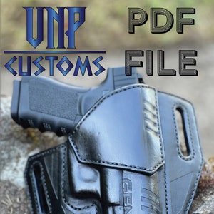 PDF Digital Pattern - glock 19  gen 3 Style Leather Holster Pattern
