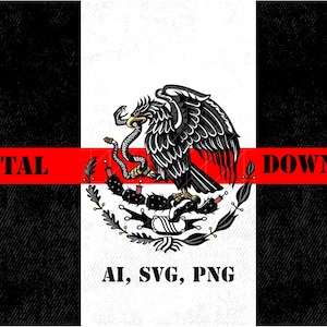 Mexique Armoiries SVG, Drapeau Mexicain SVG, Mexique Art Print, Bandera Mexicana png, Conception de Sublimation Mexicaine, Mexique art imprimable Svg,
