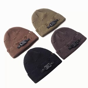 Men Beanie Hat / Winter hats for men / Distressed Skull Beanie Hat