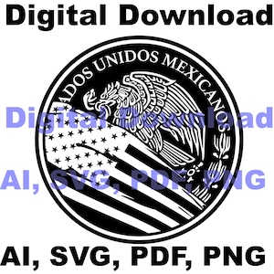 Mexico americano SVG flag ,American Flag Svg For Cricut and Silhouette, USA Flag Cut File, digital download, Instant Download,