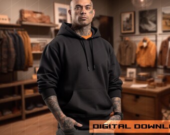 Tattooed Men's Shirt Mockup Bundle, Manly (Digital Download)