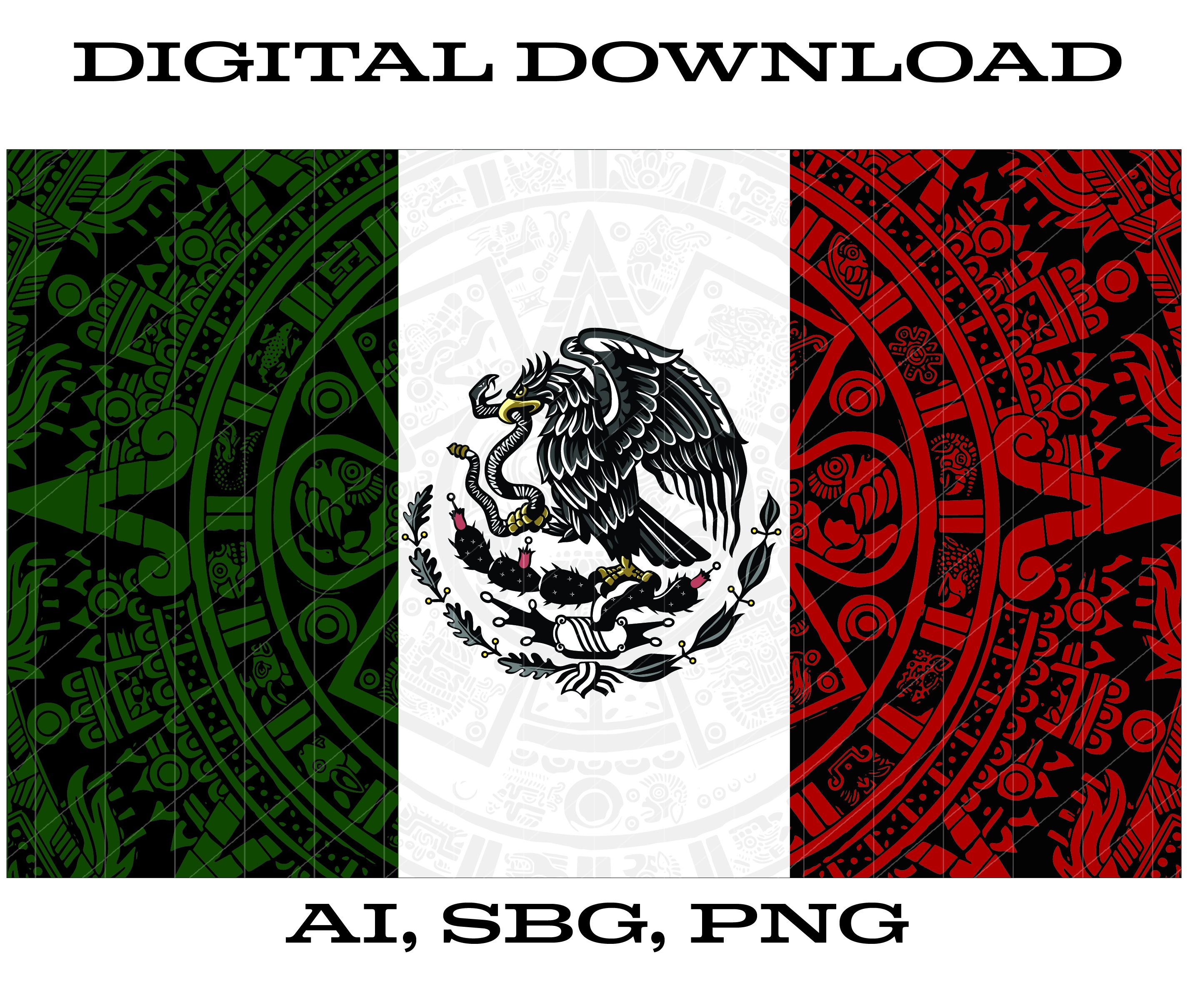 Bandera de Mexico - Mexican Flag 2013 Laminated Poster Print (36 x 24)