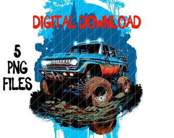 Off-Road Truck PNG Clipart | 4x4 Terrain Graphics (Digital Download)