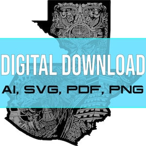 Guatemala Maya, Azteken Karte SVG-Datei, High Detail, Azteken Kalender SVG, Lasergravur-Datei, mexikanische Zustandsdatei, mexikanisches Sublimationsdesign