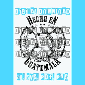 Sello de Guatemala Svg,  Guatemalan Central America Country World National Nation Flag AI, Svg, Pdf . Instant Download, Bandera de Guatemala