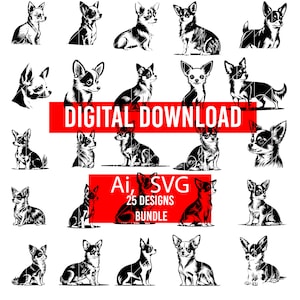 Chihuahua svg File | Chihuahua Dog Svg | Chihuahua clipart |  Chihuahua Silhouette, Chihuahua SVG - Chihuahua Silhouette