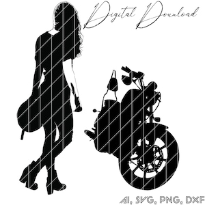 Motorcycle Svg | Bike Svg - Printable | Biker Cutfile | Motorcycle Png | Motorcycle Clipart | Instant Download | Biker Svg | Motorbike Svg