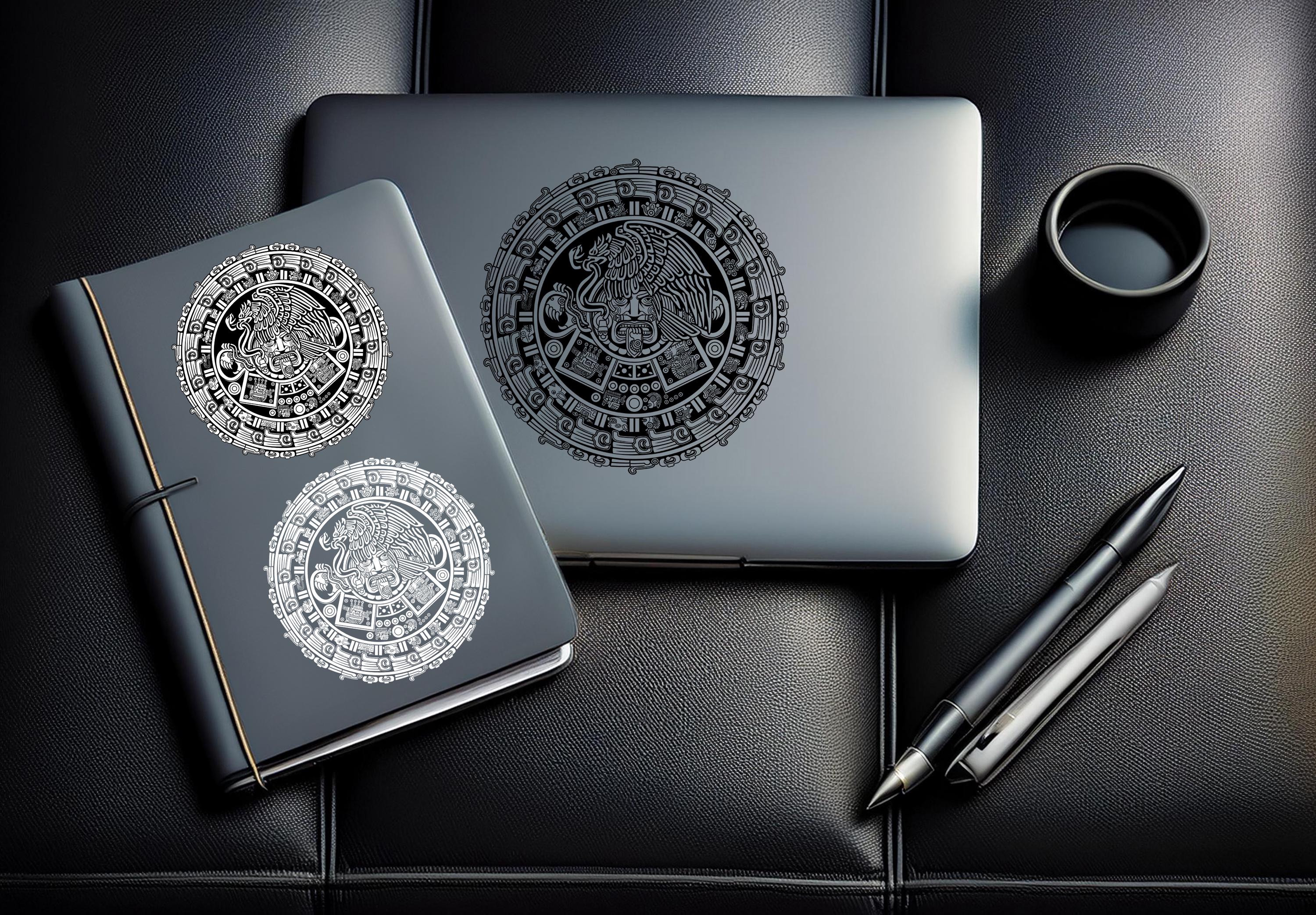 Aztec Calendar Engraved Pattern Aztec Calendar SVG, Mexican Flag Art, Engraving File (digital Download ...