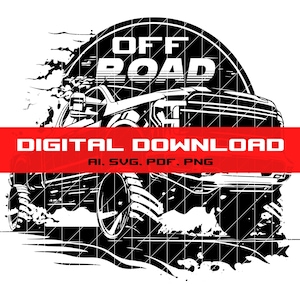 Off Road SVG file, ClipArt Svg, laser engraving Off Road file, Classic offroad Svg, Hiking Design, Adventure Ai,svg,png,