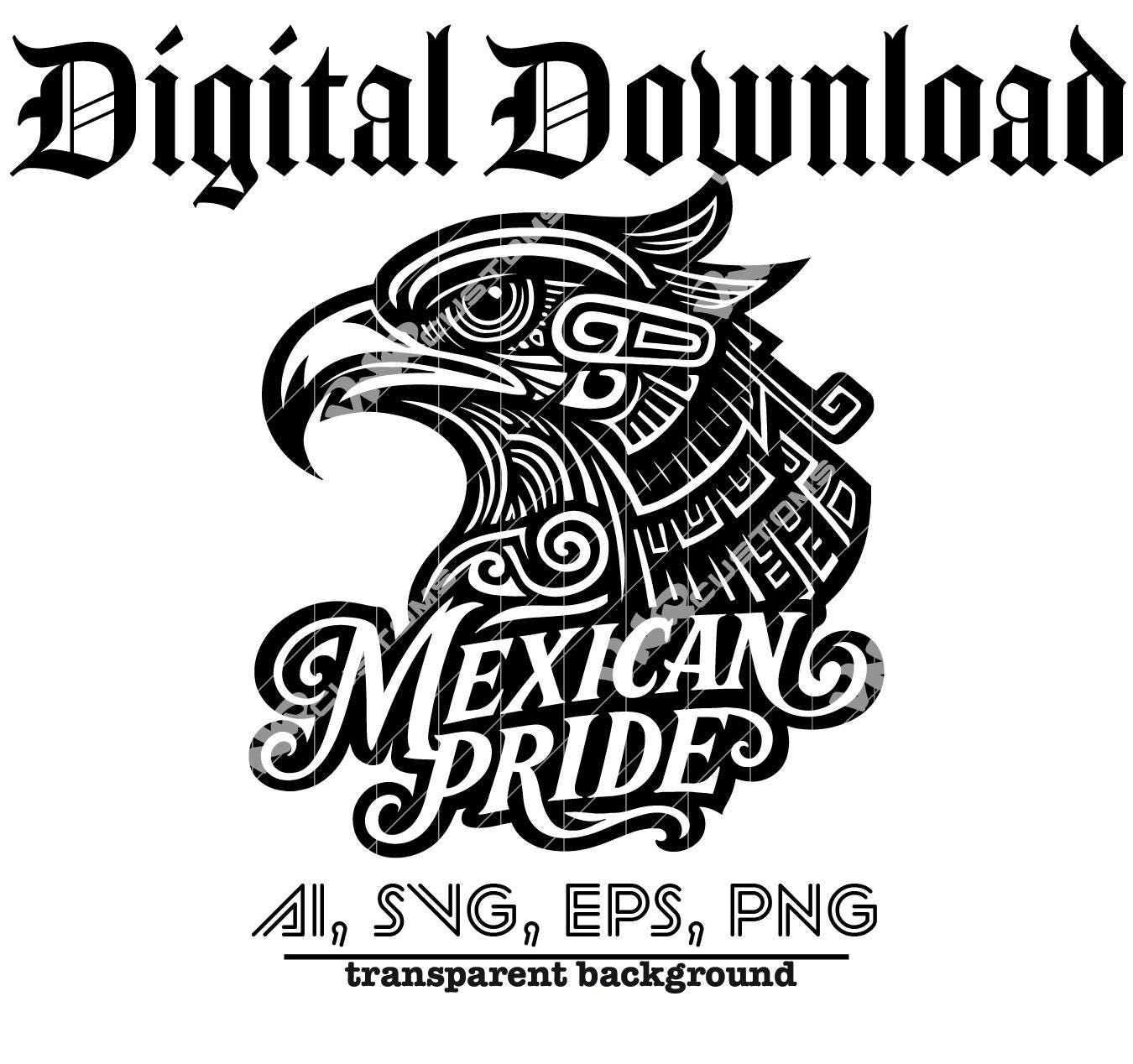 Mexican Pride Aztec Eagle Vector – Tribal Tattoo Design (digital ...