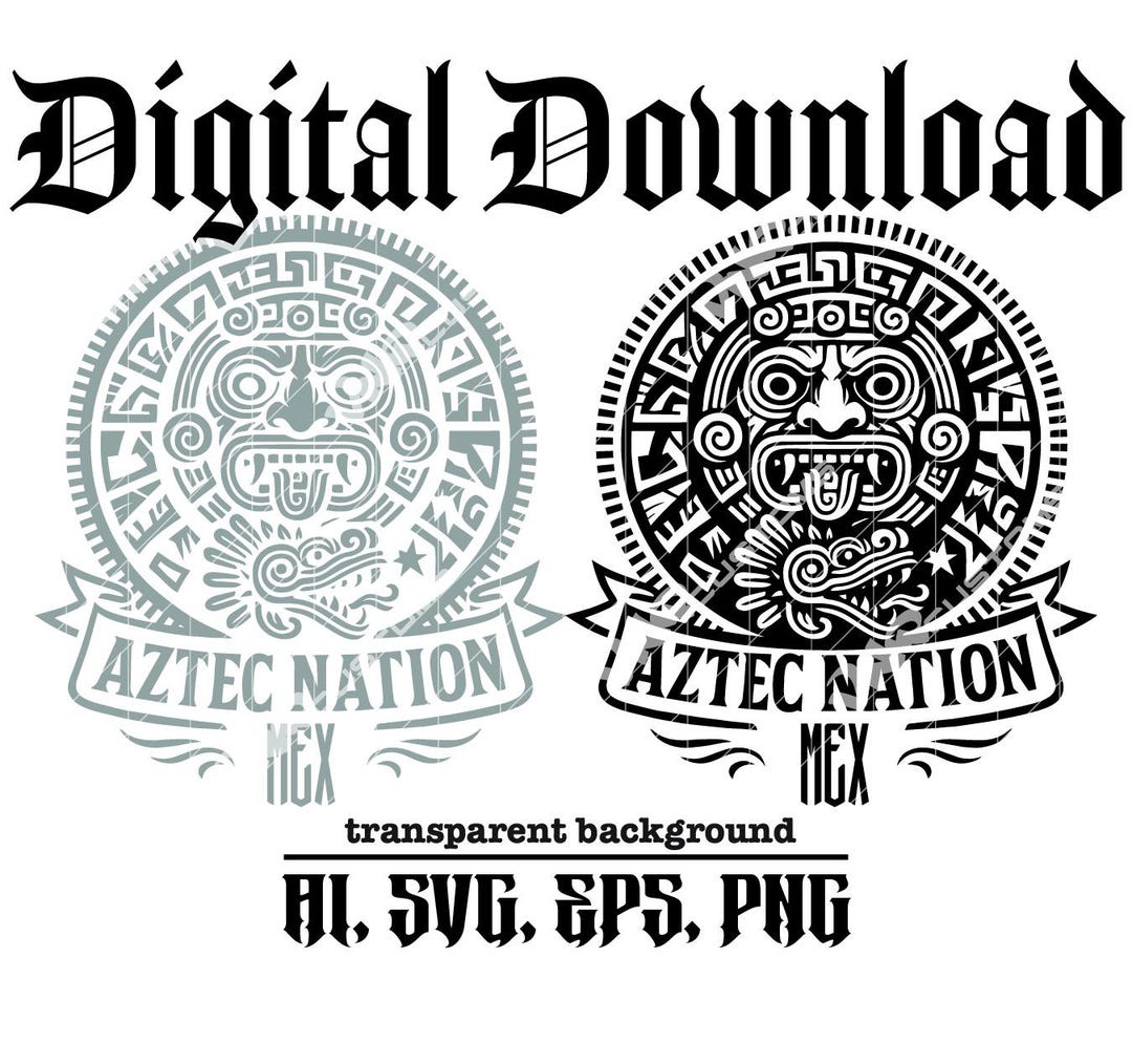 Aztec Sun Stone Vector – Tribal Emblem Design (digital Download) - Etsy