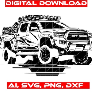 OFF Roading Adventure Truck, ClipArt Svg, laser engraving Off Road file, Classic offroad Svg, Hiking Design, Adventure Ai,svg,png,