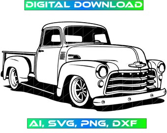 Vintage Pickup Truck SVG, Classic Car and Truck, Off Roading | Offroading Vehice Svg, 6 svgs, Png Vehicle, Retro Truck and Car Clipart