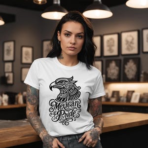 Mexican Pride Tribal Eagle Vector - Bold Aztec-inspired Digital Design ...