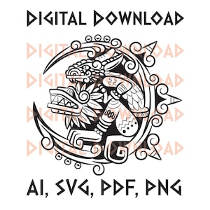 Aztec mayan  SVG File, Laser File, High Detail, Aztec Calendar SVG