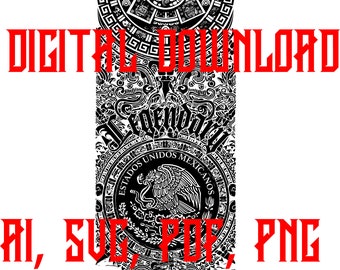 Aztec Calendar Sleeve SVG, High Detail Laser File (Digital Download)