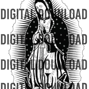 Maagd Maria moeder Mama Virgen de Guadalupe, Maagd Maria digitaal bestand, Virgen de Guadalupe Ai, Pdf, Svg, Png-bestand, Maagd Maria Svg