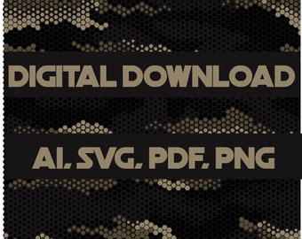 Hexagon Camo  Pattern Clipart -Vector Clip Art Graphics -Military Marines Army Hunting Background, Army Camouflage, Military, patterns svg