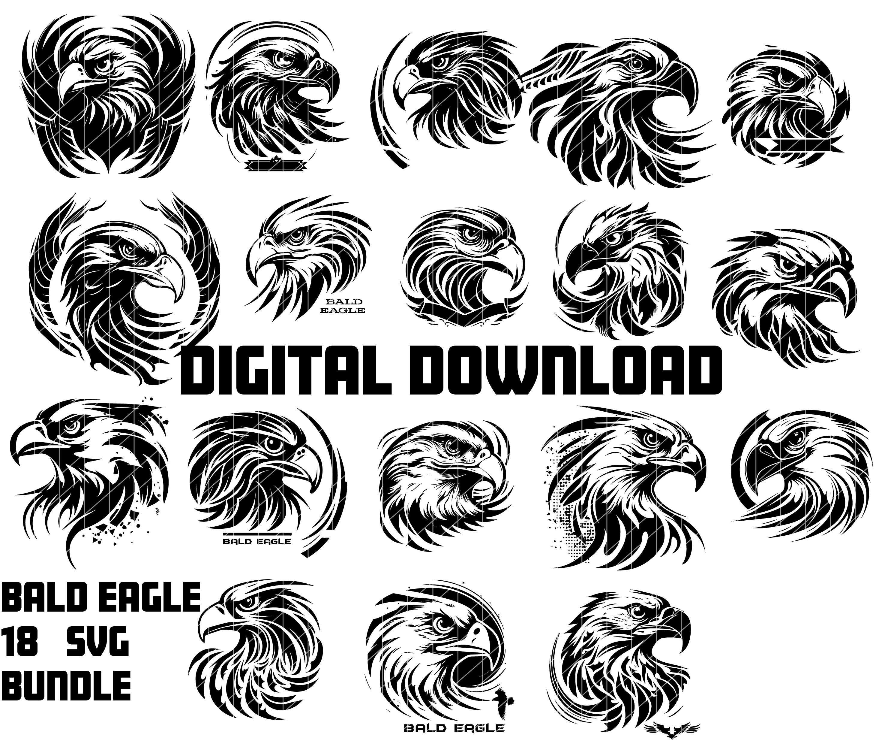 Bald Eagle Svg Bundle Eagle Flag Svg Patriotic American - Etsy UK
