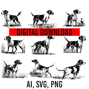 Jachthond SVG, Jacht Clipart, Jagen en Vissen, Jachthonden pointer, Jacht SVG,, Vader Jacht Svg, Gone Hunting Svg, Eendenjacht