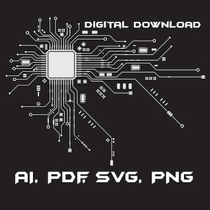 Circuit Board digital download,  Circuit Board Pattern Svg, Instant download Circuit board,