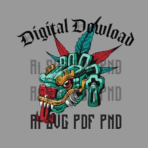 Ancient  mayan Snake, Mayan Symbol, Illustration Aztec SVG File, Laser File, Quetzalcoatl File,Ai, Svg, Pdf, Png. instant download
