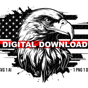 US Flag and Eagle Svg Clip Art, USA Distressed Flag with Eagle SVG Design, American Flag Svg,Ai,Dxf,Png, Cricut and Silhouette Eagle Flag