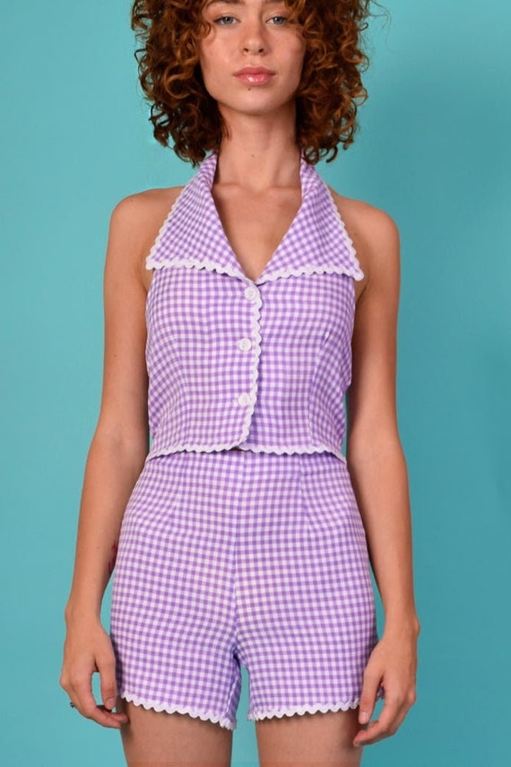 Solar Gingham Set - Lilac