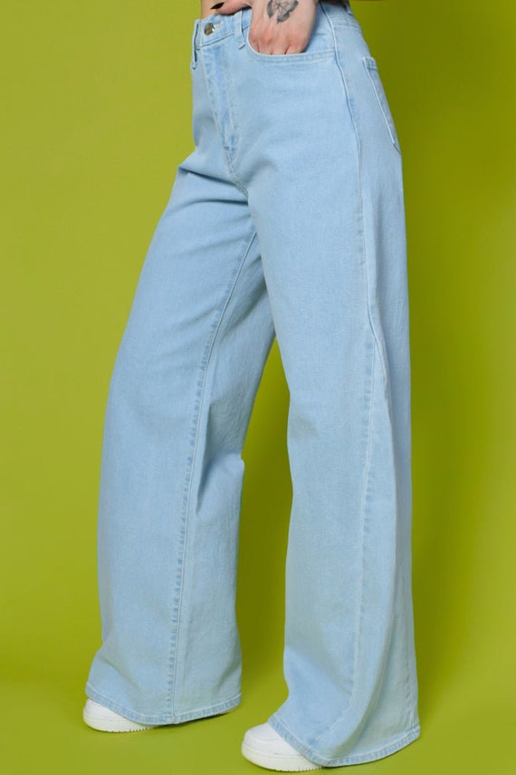 Zazie Ultra Wide Denim Light Wash Gem
