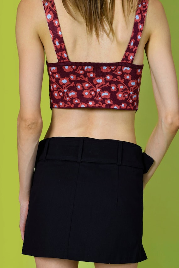Allana Tie Up Floral Knit Tank - image 5