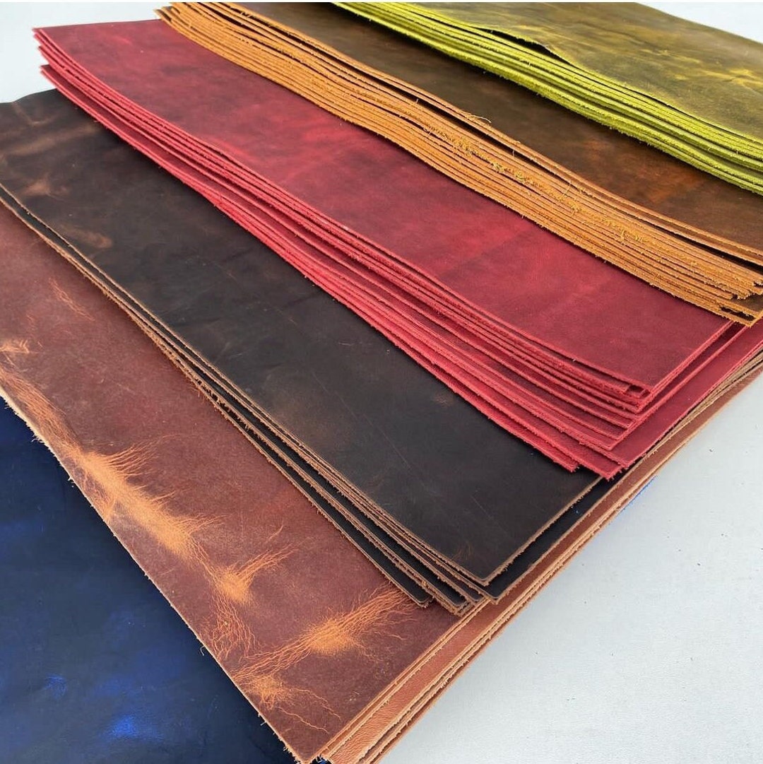 DIY Crazy Horse Leather Wallet Kit Pre-cut Handmade Genuine Leather Men  Wallet