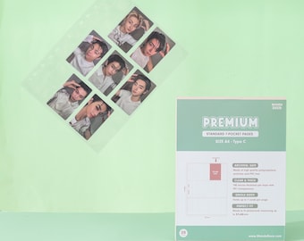 Mandu Deco OT7 7 Pocket A4 Binder Pages, Clear 25-Pack Kpop Photocard Binder Pocket Refill Pages - PVC-Free