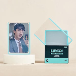 Mandu Deco Colored Border Kpop Photocard Sized Toploaders (35PT) + Protective Film on Both Sides for Toploader Deco Photocard Trading
