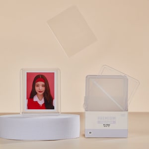 Minitarjetas de identificación transparentes personalizadas Mandu Deco de carga superior (35 puntos) + película protectora en ambos lados para tarjetas fotográficas decorativas de carga superior