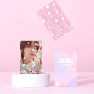 Teddy Bear Holographic Thick Photocard Card Sleeve | Hard Kpop Photocard Sleeve | Card Protector NO PVC and Acid Free Sleeve