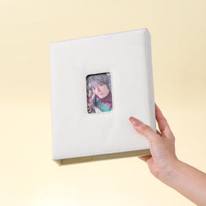 Customizable A5 Kpop Photocard Canvas Binder with refillable pages, 6 ring organizer binder cover with 10 binder pages