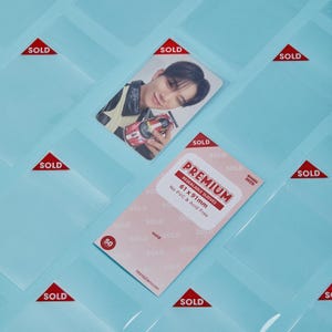 Custom Sold Printed Photocard Card Sleeve 50 Pack | Hard Kpop Photocard Sleeve | Card Protector NO PVC and Acid Free Sleeve