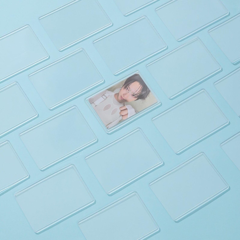 PVC-FREE Clear Kpop Photocard Sized Toploaders (35PT) + Protective Film on Both Sides for Toploader Deco Photocard Trading Game Protective image 6